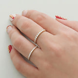 14k Gold 2mm Stone Bright Ring RHOM4011