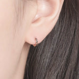 14K Gold Medium Simple Hoops ECPM4068