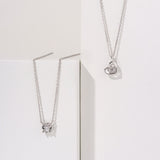 Lab Grown Dia 14K White Gold Wonder Landy Necklace 0.1ct NNTM4106L