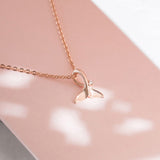 Birthstone Whale Tail Necklace NJUS4018