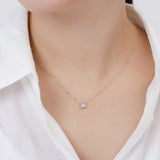 Lab Grown Dia 14K White Gold Wonder Landy Necklace 0.1ct NNTM4106L