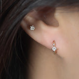 Double Stone Single Hoop EETM4485