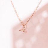 Birthstone Whale Tail Necklace NJUS4018