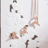 Birthstone Whale Tail Necklace NJUS4018