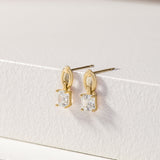 Link Square Earrings ETRM4387