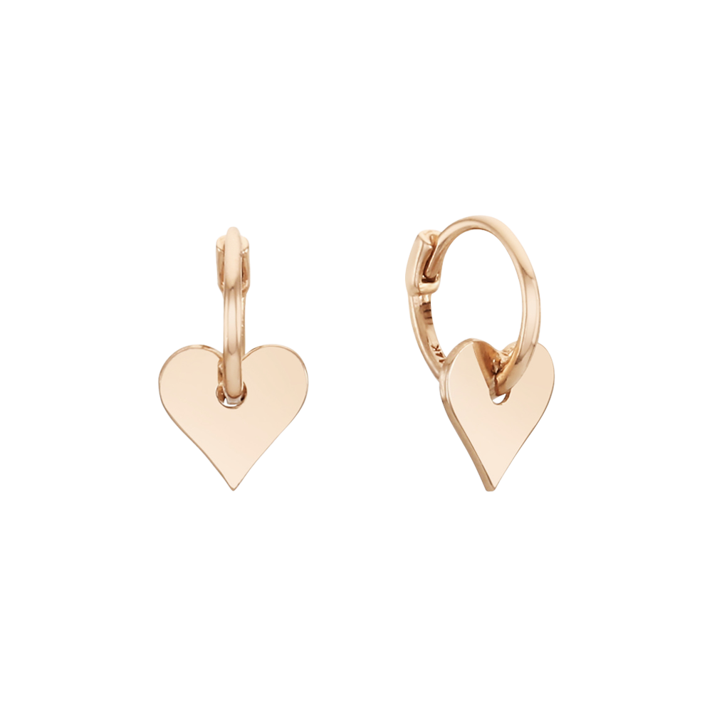 Flat Heart Swing Earrings EJUS4029 – minigold Flat Heart Swing Earrings EJUS4029 – minigold