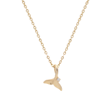 Birthstone Whale Tail Necklace NJUS4018