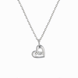 14K White Gold Lab Grown Dia Lovable Dancing Necklace NNTM4104L