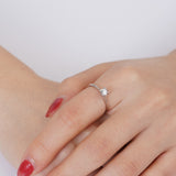 14K White Gold Lab Grown Dia 0.1ct Engagement Ring RNTM4018L