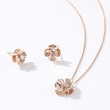Clover cutting Earrings EMSS4832