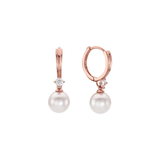 Graceful Pearl Huggie Earrings EOOM4114