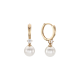 Graceful Pearl Huggie Earrings EOOM4114