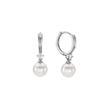 Graceful Pearl Huggie Earrings EOOM4114