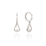 Tears Drop Hoop Earrings EMSS4814