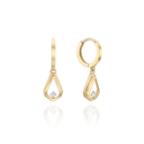 Tears Drop Hoop Earrings EMSS4814