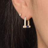 Noi Arch Blue Huggie Earrings ELKS4182