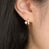 Swell Pearl Hoop Earrings ETRM4365