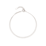 14k Gold Basic Cube Double Chain Bracelet BMSM4061