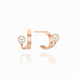 Swell Pearl Hoop Earrings ETRM4365