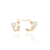 Swell Pearl Hoop Earrings ETRM4365