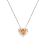 Citrine Zodiac Heart Joyful Necklace NJUM4033-5