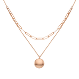 Lip Coin Double Line Necklace NMSM4069