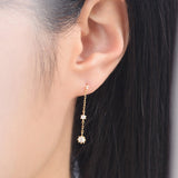 14k Gold Anna Edge Drop Earrings EETM4536