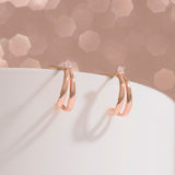 Double Line Hoop Earrings ETRM4341