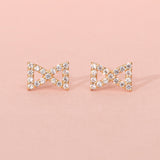 Even Shine Ribbon Stud Earrings ENOM4131