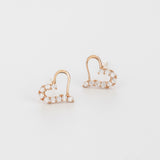 Lovely Heart Stud Earrings EMSM4958