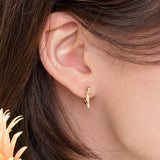 Flutter Lithe Huggie Earrings ELKM4127