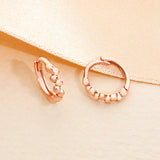 14k Gold Basic Bubble Huggie Earrings EONM4136