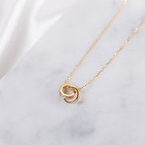 Double Round Ring Necklace NNKM4145