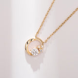 [DIA] 0.1CT Round Shining Necklace NJUS4018D