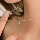 Blue Diamond Pear Necklace NOOM4053L