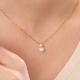 Mini Moon Pearl Necklace NTRS4095