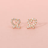 Even Heart Stud Earrings ENOM4128