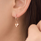 Heart Lock Huggie Earrings EETS4218