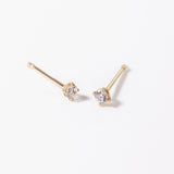 14K Gold Basic Round 2mm Stud Earrings ENOM4153