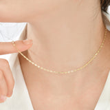 H Angled Chain Necklace -0.7 NFEM4019