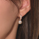 Shining Pearl Huggie Earrings ETRM4362