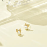 [Magnolia] Floreo twin pearl Earrings ELKS4197L