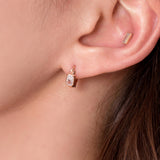 Coil Square Huggie Earrings EJUM4056