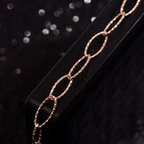 Oval Cutting Chain Bracelet