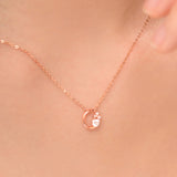 [DIA] 0.1CT Round Shining Necklace NJUS4018D