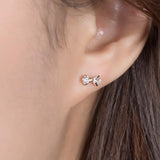 Ribbon Cubic Stud Earrings ECOM4540