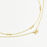 [DIA] [Magnolia ] Floreo Double line Necklace NLKS4193L