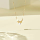 [Magnolia] Floreo twin pearl Necklace NLKS4197L