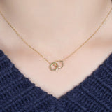 Double Round Ring Necklace NNKM4145