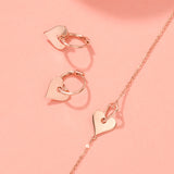 Flat Heart Swing Necklace NJUS4029